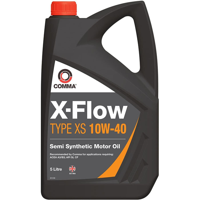 Comma - XFXS5L - X-FLOW TYPE XS 10W40 Semi synthetic motor oil ACEA A3/B3 5L