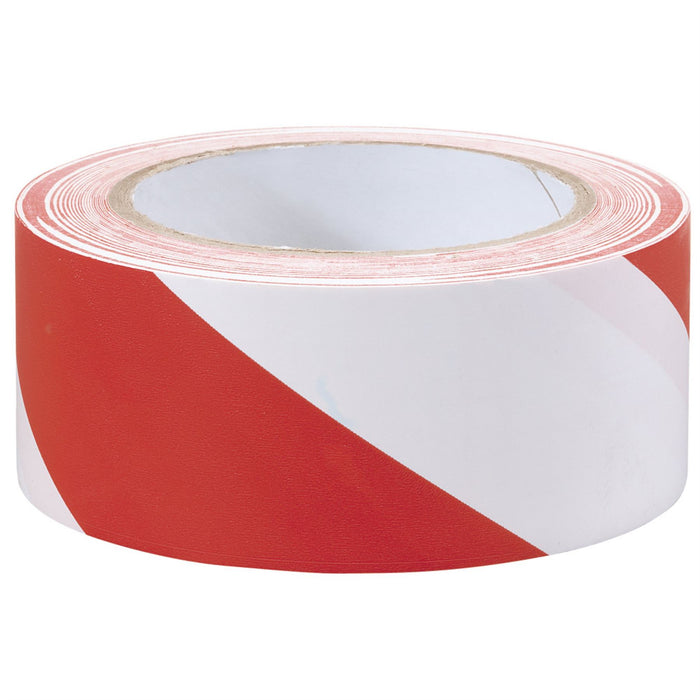 Draper Hazard Tape Roll, 33m x 50mm, Red and White 69010 Draper  - Dynamic Drive