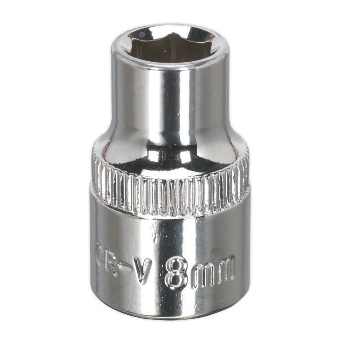 Sealey WallDrive Socket 8mm 3/8"Sq Drive Fully Polished SP3808 Sealey  - Dynamic Drive