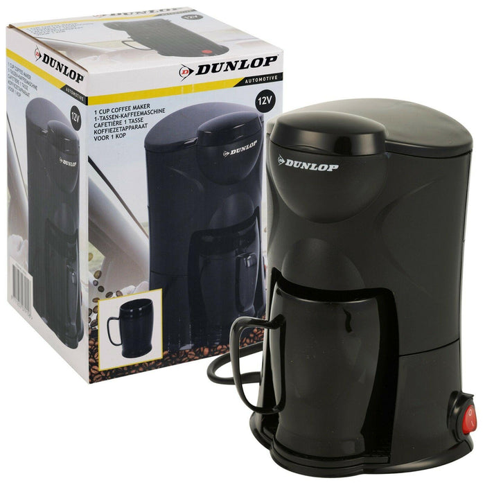 Dunlop 12V Travel Coffee Machine Maker Cigarette Plug Motorhome Caravan Lorry Dunlop  - Dynamic Drive