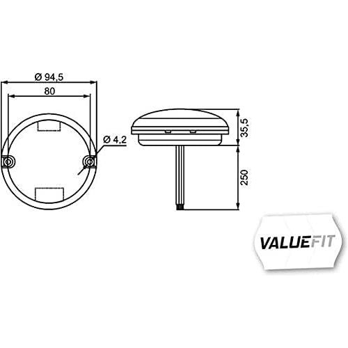 Hella Tail Light Valuefit LED 24/12V 2SB 357 028-011 Hella  - Dynamic Drive