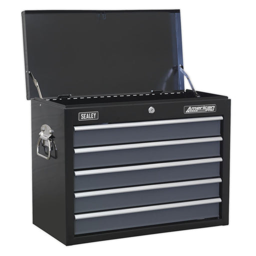 Sealey Topchest 5 Drawer with Ball-Bearing Slides Black/Grey AP3505TB Sealey  - Dynamic Drive