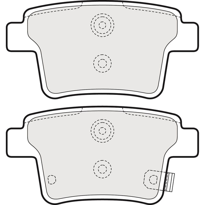 Genuine APEC Rear Brake Discs & Pads Set Solid for Proton Gen-2