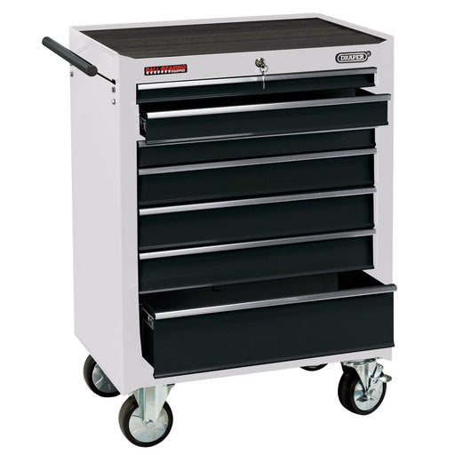 Draper Roller Tool Cabinet, 7 Drawer, 26", White 35744 Draper  - Dynamic Drive