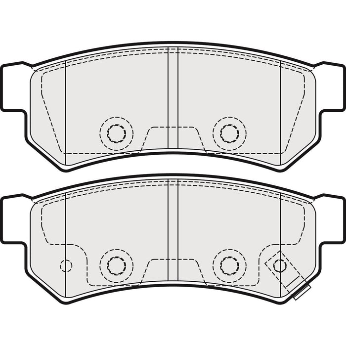 Apec Brake Pads Rear Fits Chevrolet Spark