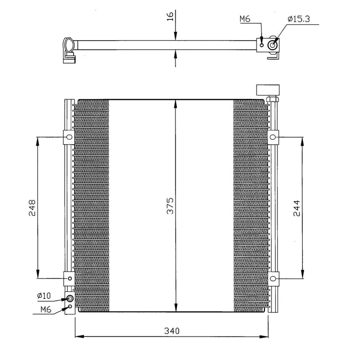 NRF Air Con Condenser fits Honda Civic