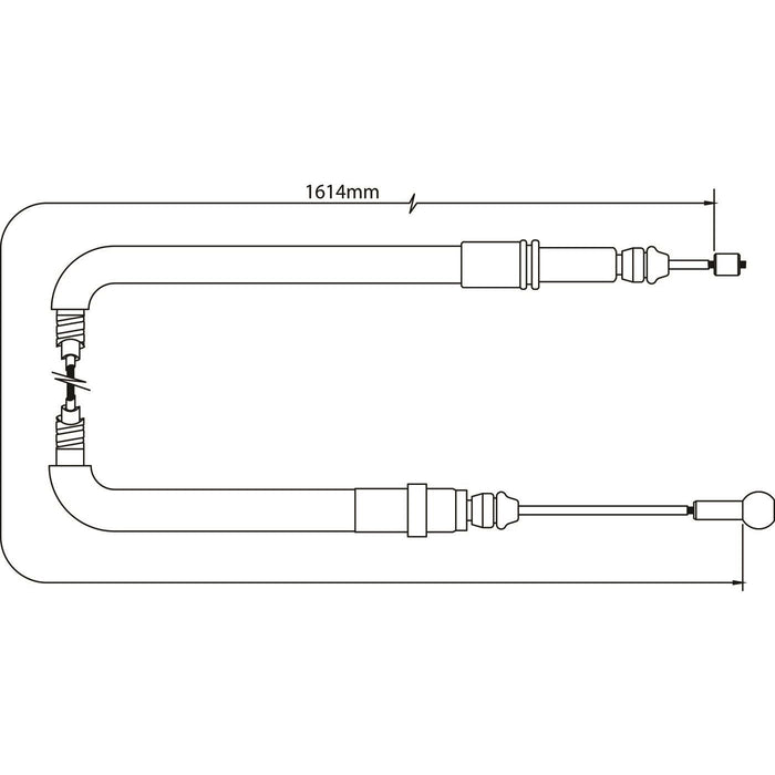 Apec Brake Cable Rear Fits Citroen Dispatch Fiat Scudo Peugeot Expert