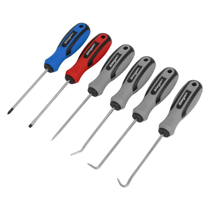 Sealey Mini Pick & Screwdriver Set 6pc S0774 Siegen by Sealey  - Dynamic Drive