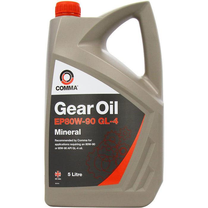 Comma EP80W-90 5L GL4 Gear Oil - GO45L - API GL-4 Comma  - Dynamic Drive