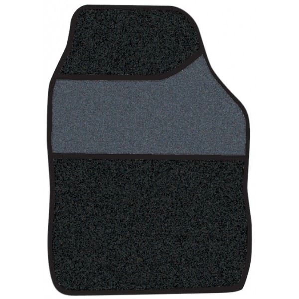 Streetwize Standard Universal Mat Set - Velour - Black/Black Binding - 4 Piece