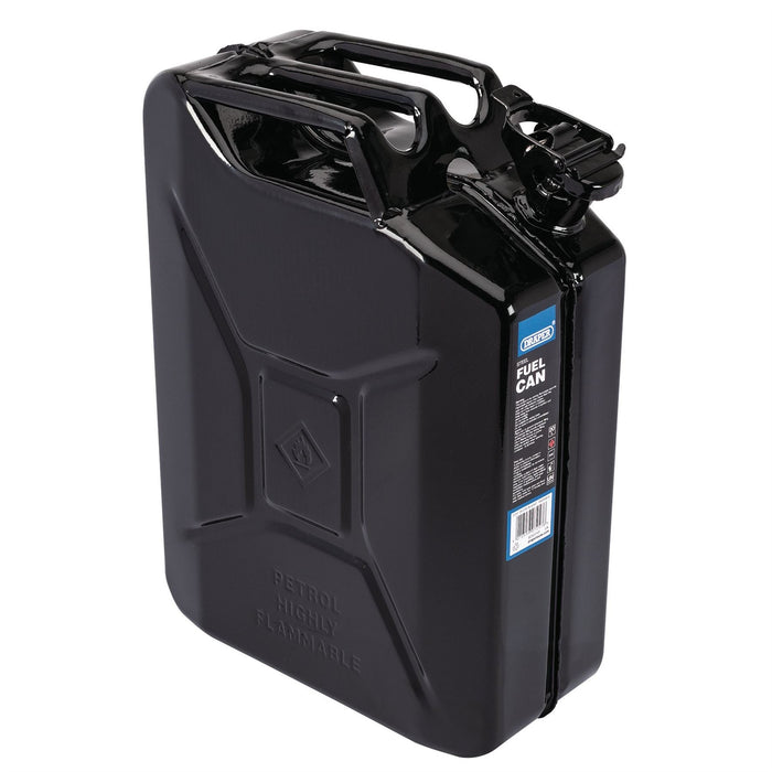 Draper Steel Fuel Can, 20L, Black 07257 Draper  - Dynamic Drive