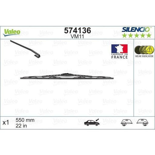 Valeo Rear Single Wiper Blades 574136 Automotive Part Valeo  - Dynamic Drive