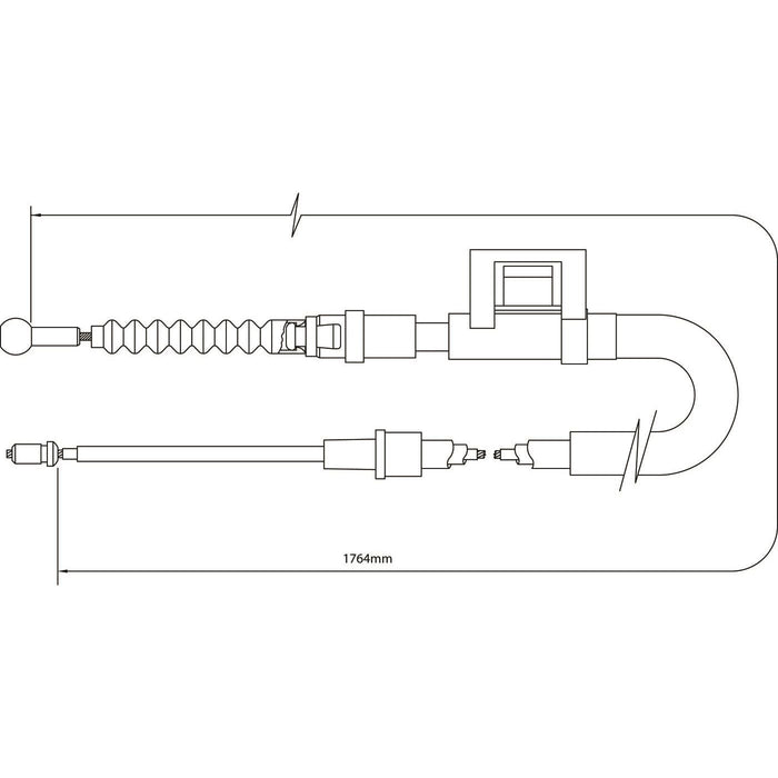 Apec Brake Cable Rear Fits Skoda Octavia