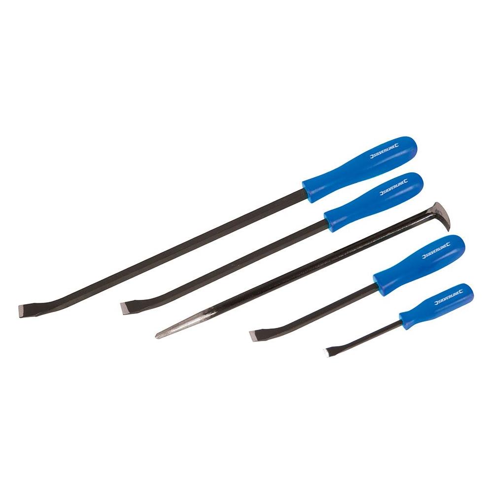 Silverline Pry Bar Set 5pce 5pce Silverline  - Dynamic Drive