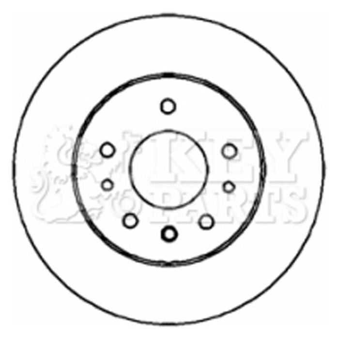 Genuine Key Parts KBD4318 Brake Disc Pair (Front) Key Parts  - Dynamic Drive