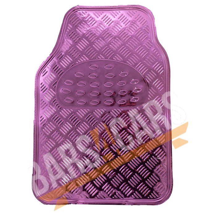 Pink Checker Style Shiny Car Rubber Floor Mats Set A1 A3 A5 TT UKB4C  - Dynamic Drive