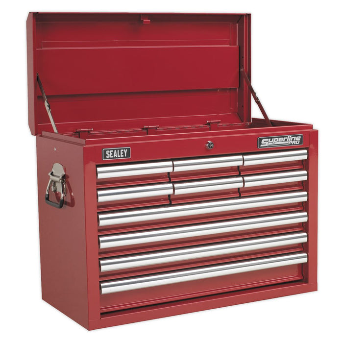 Sealey Topchest 10 Drawer with Ball-Bearing Slides Red AP33109