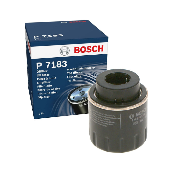 Genuine Bosch Car Oil Filter P7183 fits VW Polo - 1.4 - 09-14 F026407183