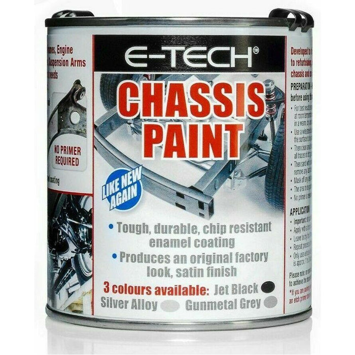 E-Tech Quick Repair Protect Restore Car Underbody Chassis Paint JET BLACK 500ml E-Tech  - Dynamic Drive