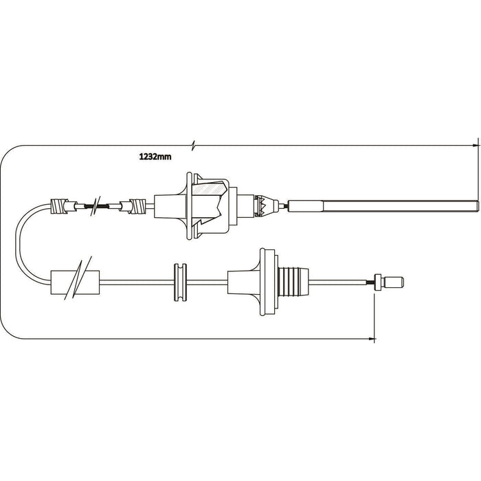 Apec Clutch Cable Fits Opel Corsa Vauxhall