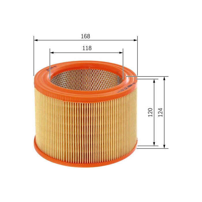 Genuine Bosch Car Air Filter S3544 fits Citroen Berlingo - 1.9 - 98-08 145743354