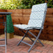 Garden Chair Sofa Geometric Print Full Back & Base Cushion Pair Gardenwize  - Dynamic Drive