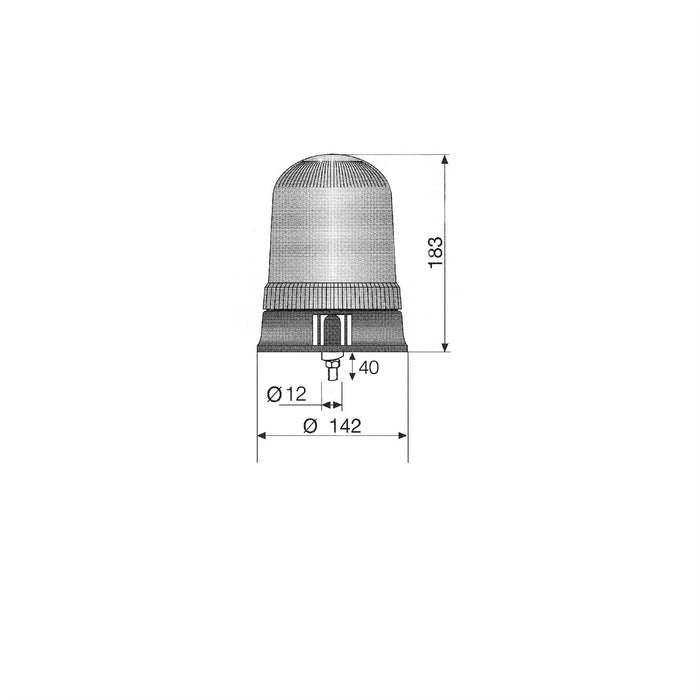 Ring Automotive RCV9950 Dual Voltage Single Bolt, Amber