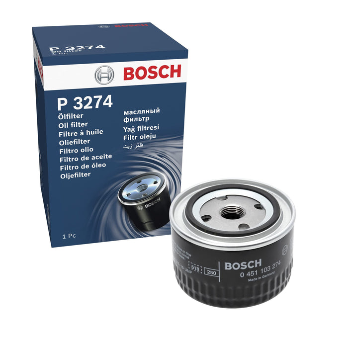 Genuine Bosch Car Oil Filter P3274 fits Lada Niva - 1.7 - 96-02 0451103274