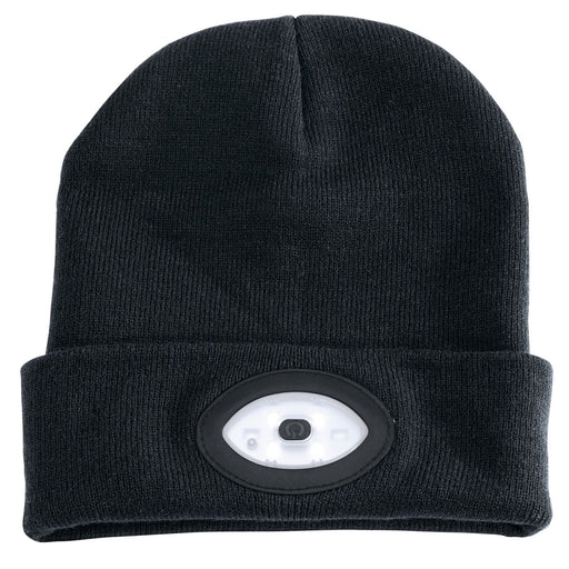 Draper Beanie Hat with Rechargeable Torch, One Size, 1W, 100 Lumens, Black 99521 Draper  - Dynamic Drive