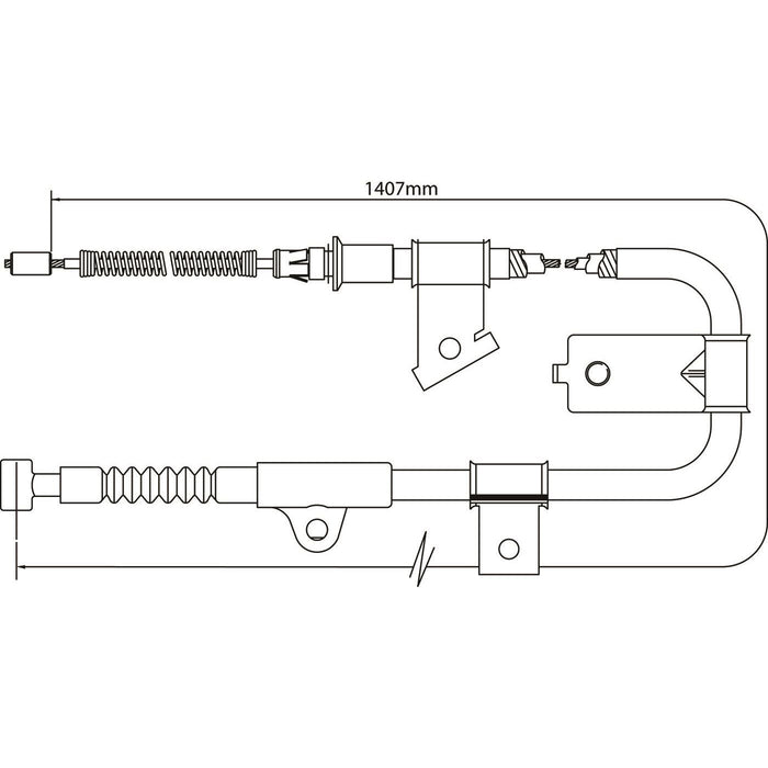 Apec Brake Cable Rear Left Fits Nissan March Micra