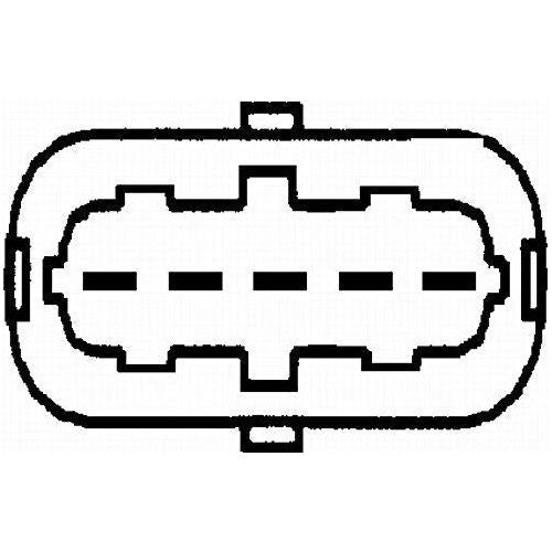 Hella Air Mass Sensor 5-pin connector Pipe-neck 8ET 009 142-741 Hella  - Dynamic Drive