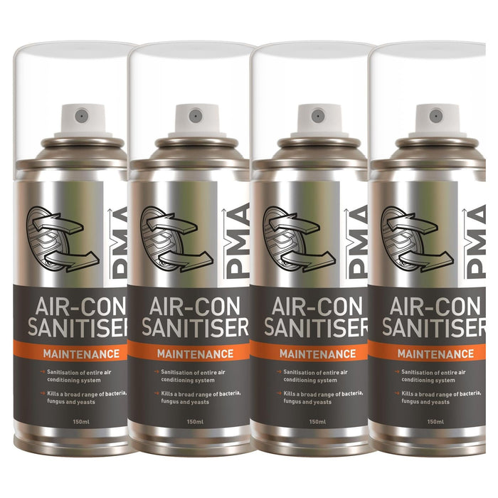 4 X Pma Air Con Ac Sanitiser Cleaner Maintenance Bomb Spray Bacteria Odour 150Ml PMA  - Dynamic Drive