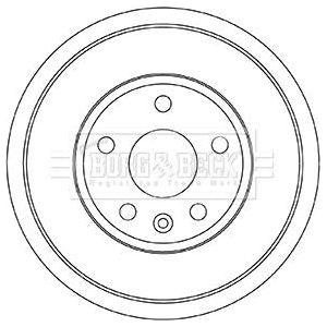 Genuine Borg & Beck Brake Drum fits Chevrolet Aveo 15wheels 311 BBR7258 Borg & Beck  - Dynamic Drive