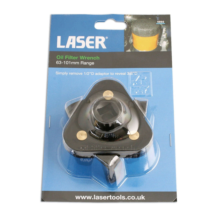 Laser Oil Filter Wrench - 3 Leg - 63mm-101mm Laser Tools  - Dynamic Drive