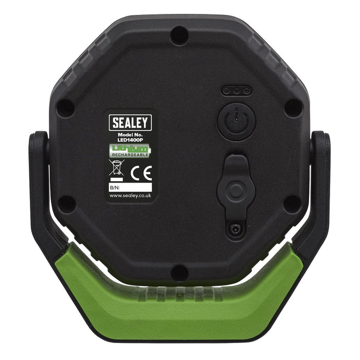 Sealey Rechargeable Pocket Floodlight with Magnet 360 14W COB LED Green Sealey  - Dynamic Drive