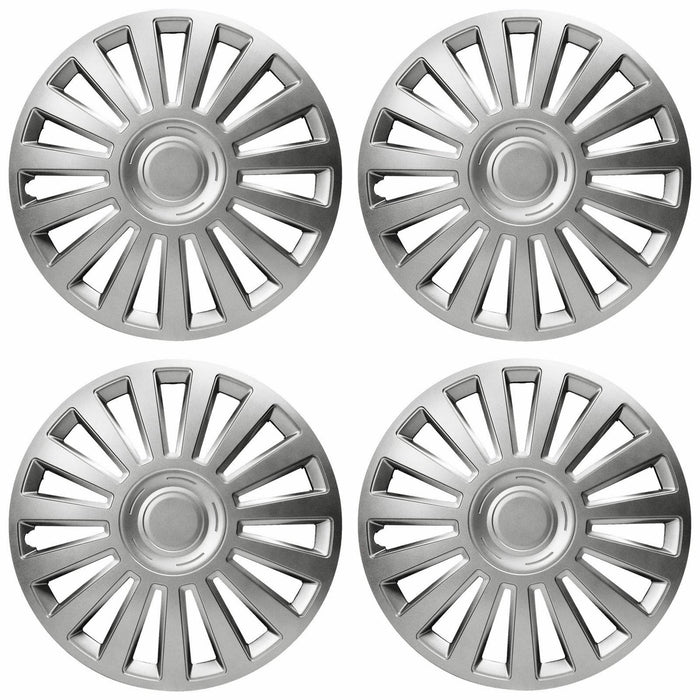 16" Lux Multi-Spoke Wheel Trims Hub Caps Covers Protectors Set of 4 ABS Plastic UKB4C  - Dynamic Drive