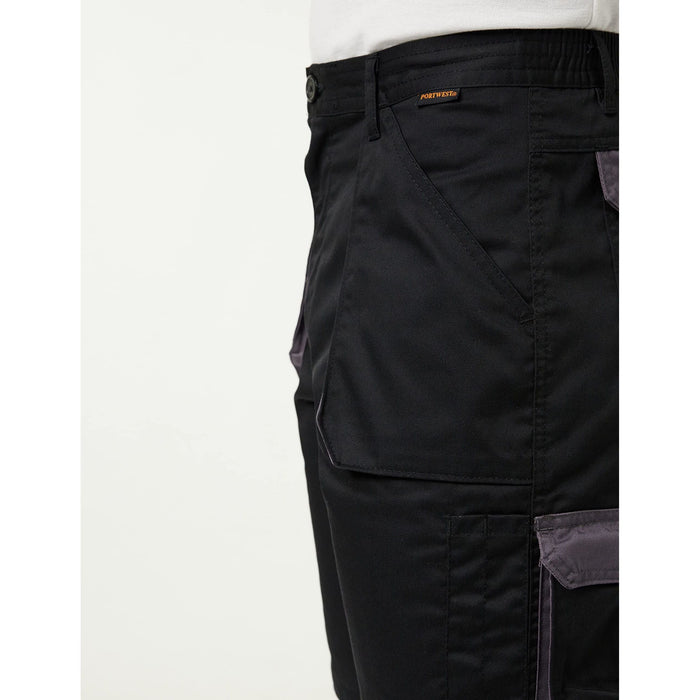 Portwest Texo Contrast Shorts - Black - Medium Portwest  - Dynamic Drive