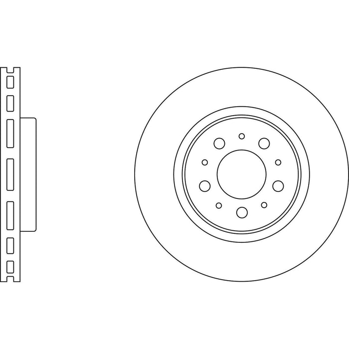 Apec Brake Disc Front Fits Volvo 800 Series C70 S70 V70