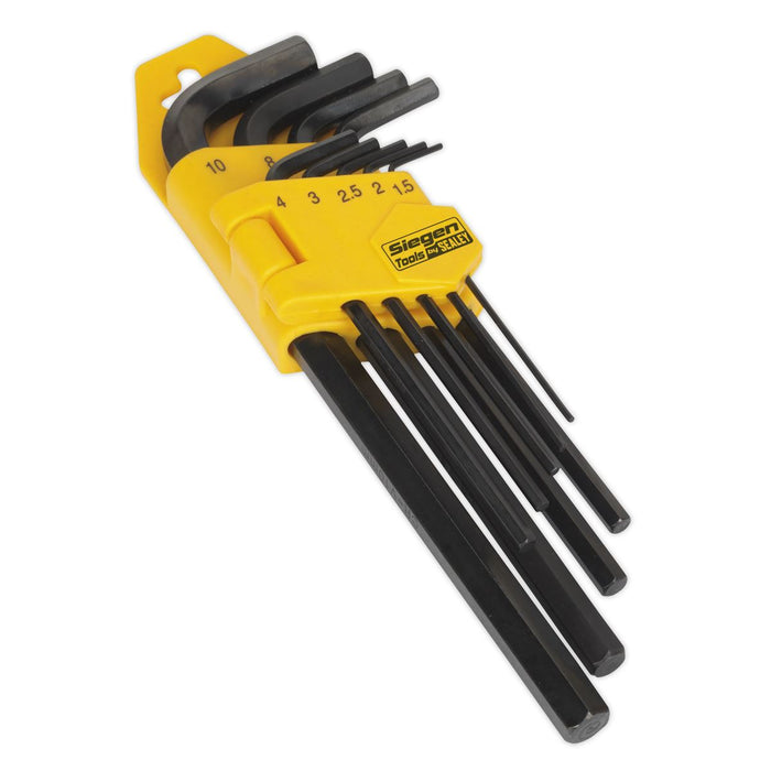 Sealey Hex Key Set 9pc Long Metric S01091 Siegen by Sealey  - Dynamic Drive