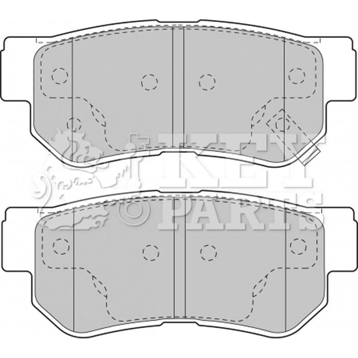 Genuine Key Parts KBP1787 Rear Brake Pads-Includes Wear Indicators (Mando) Key Parts  - Dynamic Drive