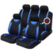 Blue & Black Steering Wheel & Seat Cover set for Ford Focus St All Years UKB4C  - Dynamic Drive