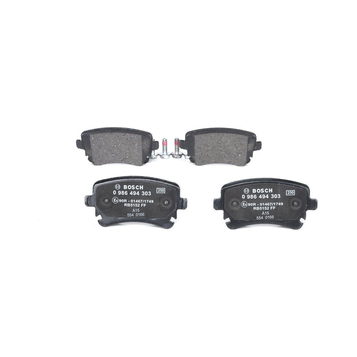 Bosch Brake Pad Set Bp1235 fits VW Transporter TDi BlueMotion - 2.0 - 15- 098649