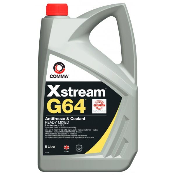 Comma Xstream G64 Antifreeze & Coolant Ready Mixed Comma  - Dynamic Drive