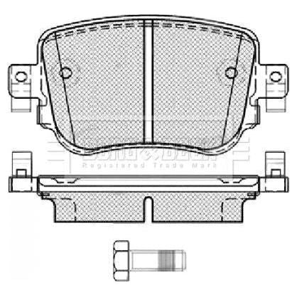 Genuine Borg & Beck Rear Brake Pads fits Seat Leon Skoda Octavia 912 BBP2448 Borg & Beck  - Dynamic Drive