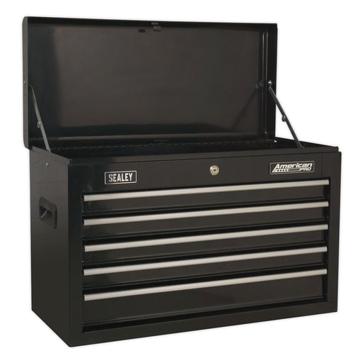 Sealey Topchest 5 Drawer with Ball-Bearing Slides Black AP225B Sealey  - Dynamic Drive