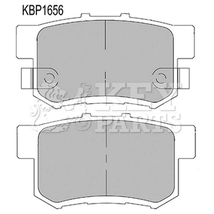 Genuine Key Parts KBP1656 Rear Brake Pads-Includes Wear Indicators (Akebono)