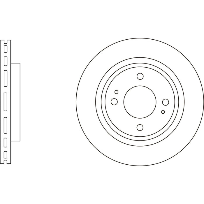 NAPA Front Brake Discs & Pads Set Vented for Mitsubishi Mirage / Space Star Napa  - Dynamic Drive