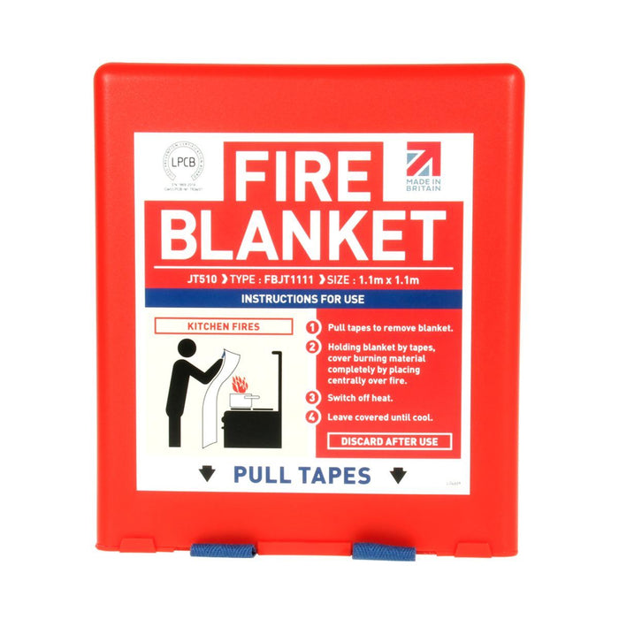 AG Fire Blanket Red 1 1m Sq for Caravans and Motorhomes