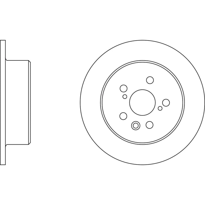 Apec Brake Disc Rear Fits Toyota Carina Celica