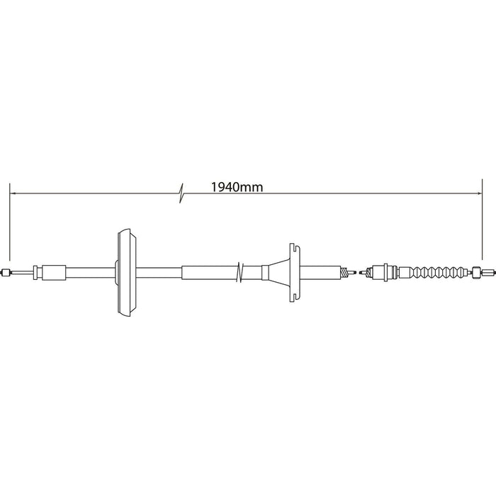 Apec Brake Cable Rear Fits Saab 9-3